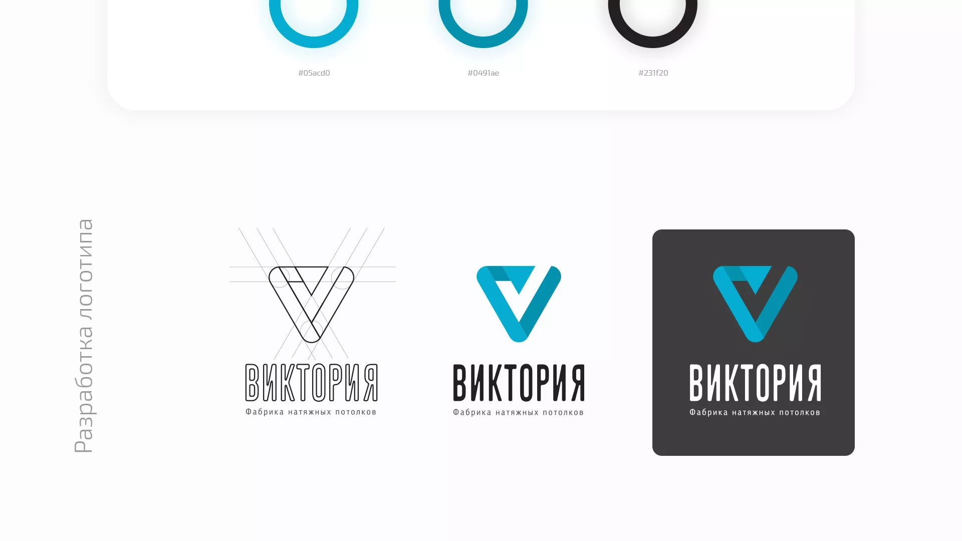 Разработка фирменного стиля компании по продаже и установке натяжных потолков в Королёве