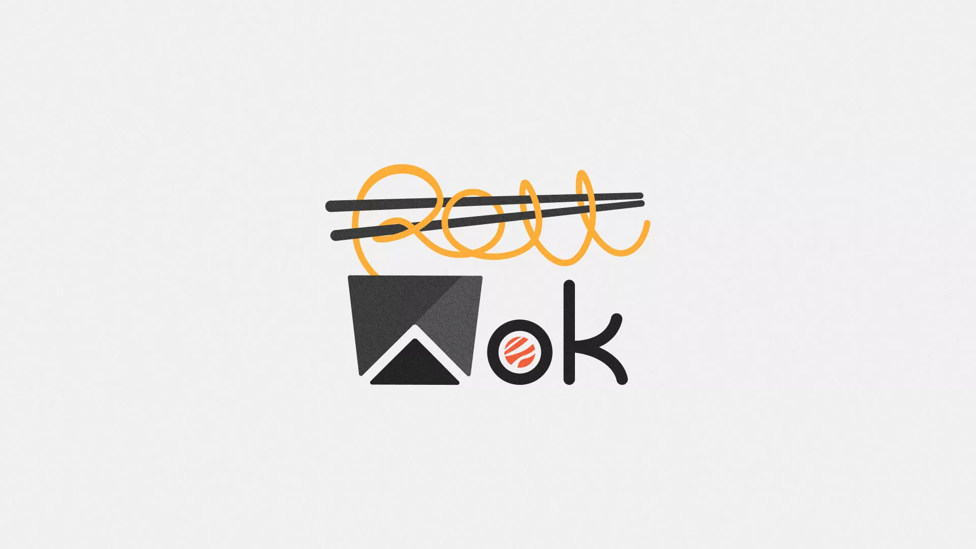 Разработка логотипа суши-бара «Roll Wok Club» в Королёве