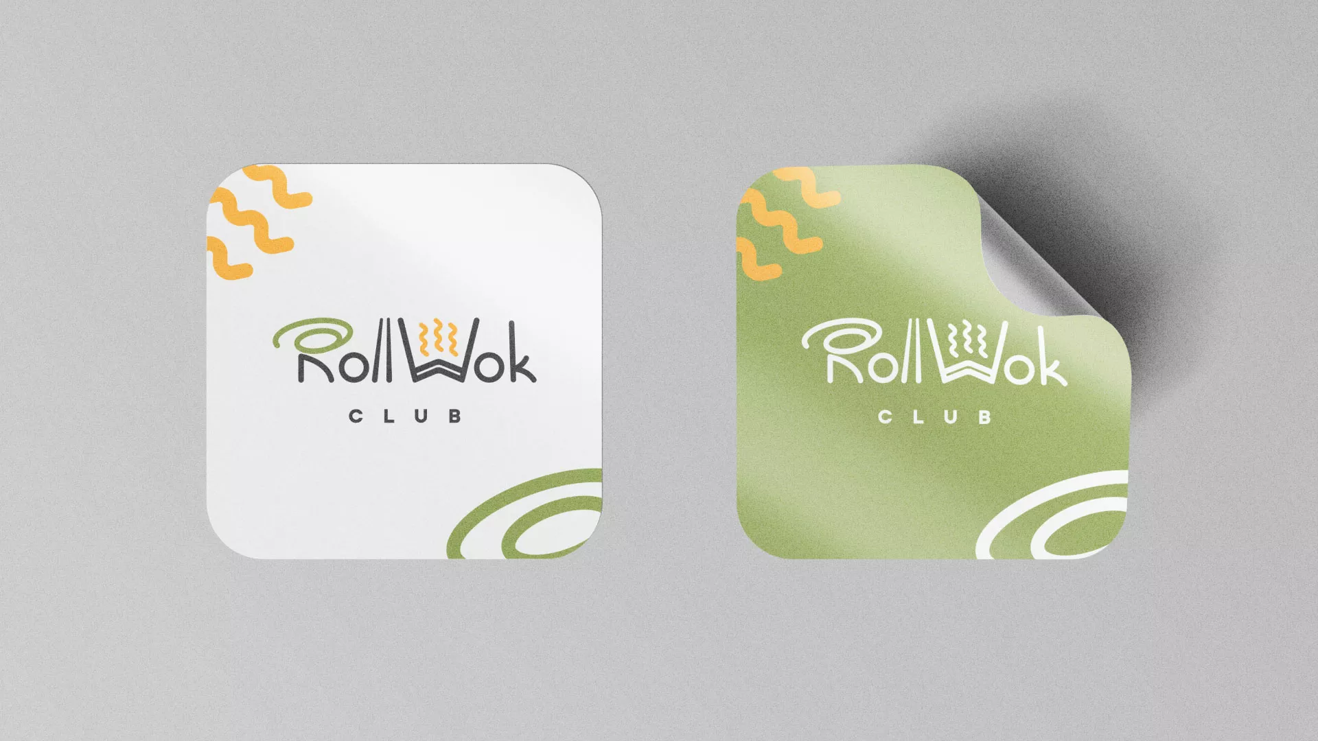 Разработка логотипа и фирменного стиля суши-бара «Roll Wok Club» в Королёве