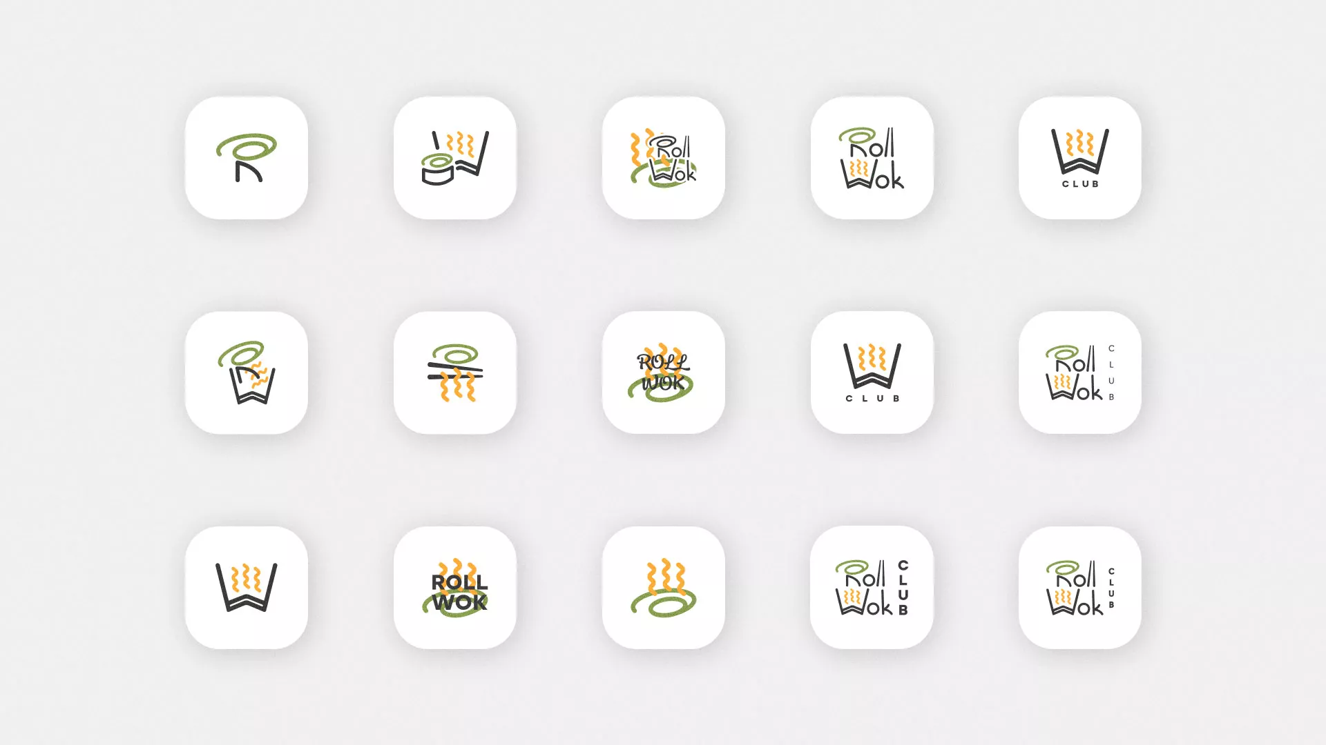 Разработка иконки приложения суши-бара «Roll Wok Club» в Королёве