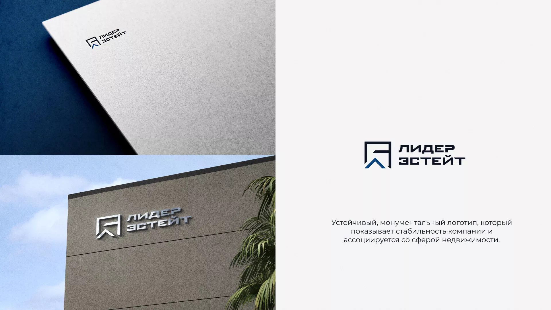 Разработка логотипа агентства недвижимости «Лидер Эстейт» в Королёве