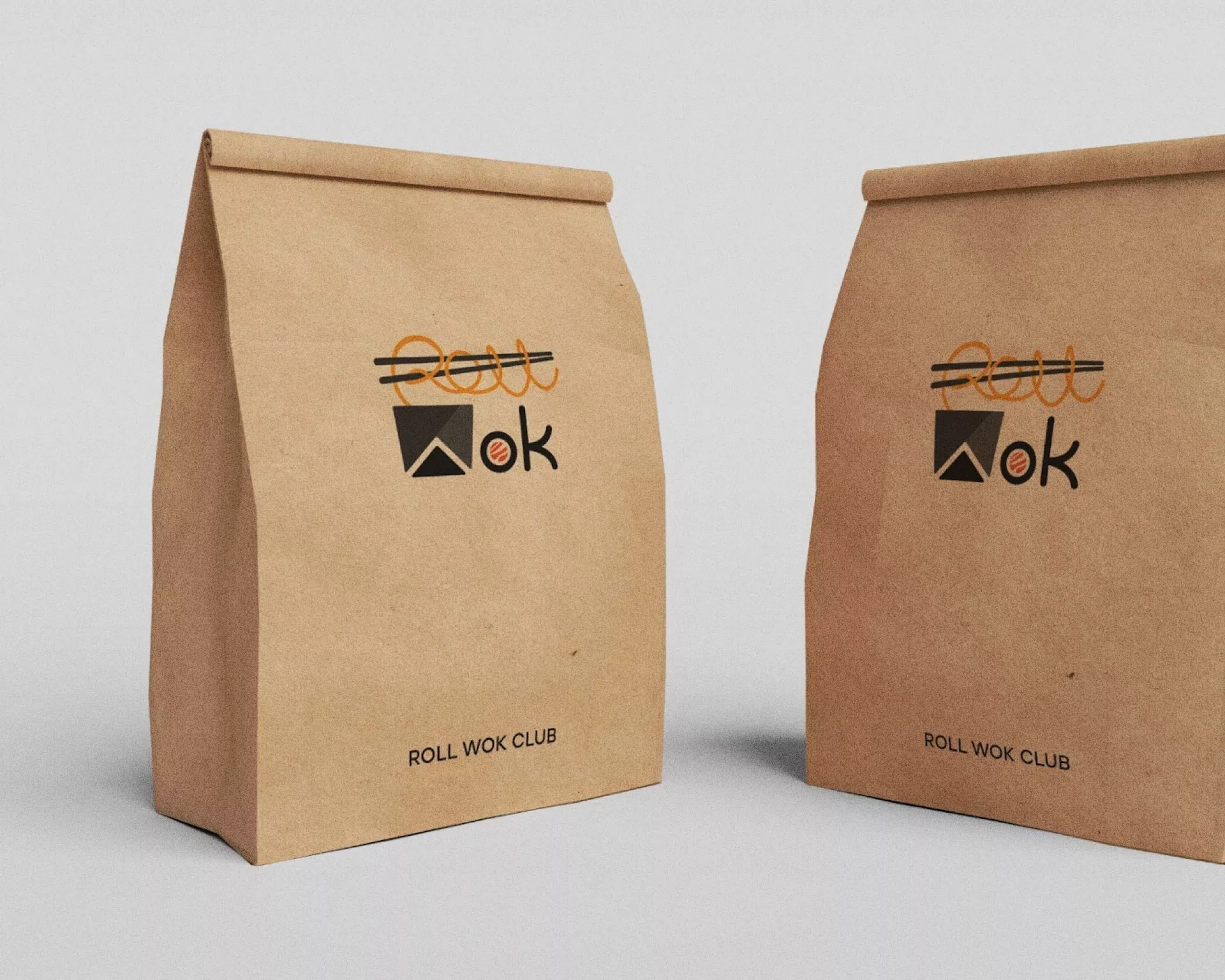 Создание дизайна упаковки суши-бара «Roll Wok Club» в Королёве